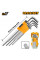 Набор шестигранников HEX 1.5-10мм Extra Long INGCO HHK11092 INDUSTRIAL