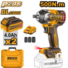 Аккумуляторный ударный гайковерт BL 20В 500Hm 1/2 SUPER INGCO CIWLI2050 INDUSTRIAL