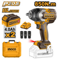 Аккумуляторный ударный гайковерт BL 20В 850Hm 1/2 SUPER INGCO CIWLI2085 INDUSTRIAL
