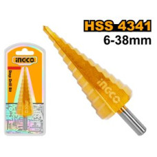 Ступенчатое сверло 6-38 мм INGCO AKSDS63803 INDUSTRIAL