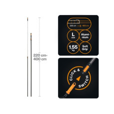 Черенок алюминиевый телескопический L 220-400см OneClick FISKARS