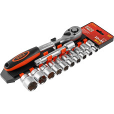 Набор головок 1/2" 10-24мм 12предм. PRO STARTUL (PRO-41412) (пласт. подвес, 6 граней)