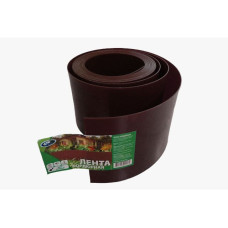 Лента бордюрная 10 см, цвет- коричневый, рулон (10м) садовая/газонная