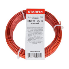Трос стальной в ПВХ STARFIX М2(1) DIN 3055 красный (моток 20 м)