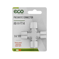 Соединение внутр. резьба 1/4" Х-образное (латунь) ECO