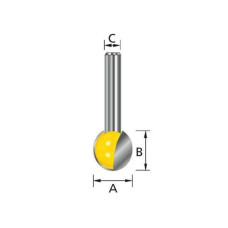 Шаров.фреза 15,9х15,9х8х32х2Т MAKITA