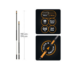 Черенок алюминиевый телескопический М 119-174см OneClick FISKARS