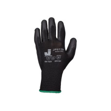 Перчатки нейлон, полиуретановое неполн. покрытие, р.M, черные, Jeta Safety
