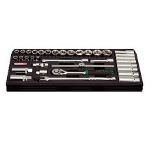 Набор-сет головок 3/8" 35пр. 434х176мм TOPTUL