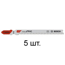 Пилка лобз. по пластику T102H (5 шт.) BOSCH
