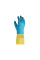 Перчатки К80 Щ50 неопрен/латекс р-р 9/L желто-голубые JetaSafety (инд. уп.)