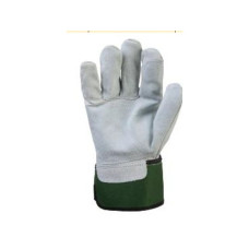 Перчатки комбинированные кожаные, серый/зеленый JETA SAFETY Blacksmith Max (упак. 6 пар)