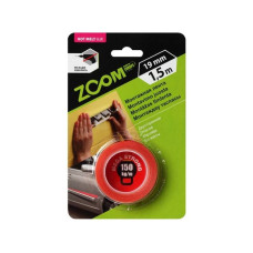 Лента двухсторонняя клейкая Mega Strong 19мм х 1,5м ZOOM