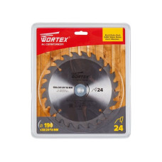 Диск пильный 190х30/20/16 мм 24 зуб. по дереву WORTEX