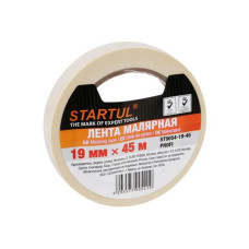 Лента малярная 19ммх45м STARTUL PROFI (ST9054-19-45), белая