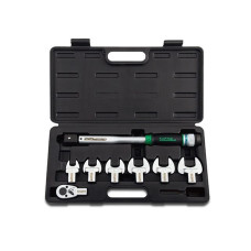 Ключ динамометрич. 10-80 Н/м 1/2" + рожковые насадки 17-29мм TOPTUL