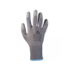 Перчатки нейлон, полиуретановое неполн. покрытие, р.XL, cерые, Jeta Safety