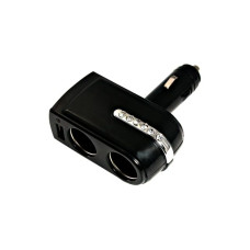 Разветвитель автоприкуривателя, 2 гнезда, 1хUSB (5В, 1000мА) REXANT
