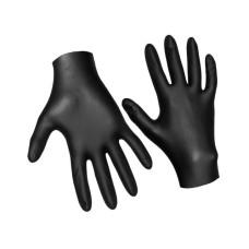 Перчатки нитриловые ультрапрочные, р-р 8/M черные, (уп. 100 шт.), Jeta Safety