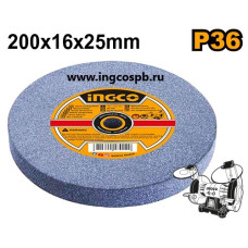 Круг шлифовальный 200x16x25 мм P36 INGCO AGW2006026