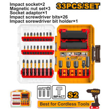 Набор ударных бит IMPACT 33шт. S2 SUPER INGCO AKDL63306 INDUSTRIAL