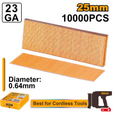 Шпильки для нейлера тип 23GA (P0.64) 25мм, 10 000 шт. SUPER INGCO ANA06825