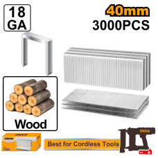 Скобы для пневматического нейлера 18GA (40х1.25х1х5.7) INGCO AST18403