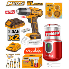 Набор шуруповерт BL 20В 50Нм и кофемолка 90В INGCO COSLI23064 INDUSTRIAL