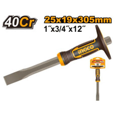 Зубило плоское с протектором 305х25х19 мм INGCO HCCL832519 INDUSTRIAL