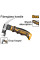 Мини молоток-гвоздодер 220гр. SUPER INGCO HCH81008D