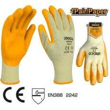 Перчатки латексные с манжетой XL INGCO HGVL03