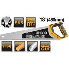 Ножовка по дереву 450 мм INGCO HHAS28450 INDUSTRIAL
