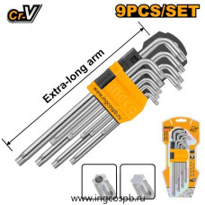 Набор шестигранников TORX Т10-Т50 мм Extra Long INGCO HHK13092 INDUSTRIAL