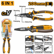Тонкогубцы 6-в-1 200 мм SUPER INGCO HMFLNP28200 INDUSTRIAL