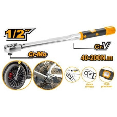 Динамометрический ключ 1/2, 40-200Hm INGCO INDUSTRIAL HPTW200N1