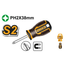 Отвертка крестовая PH2x38мм S2 SUPER INGCO HSDPH2038 INDUSTRIAL