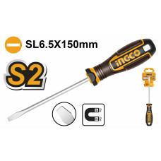 Oтвëртка плоская SL6.5x150мм S2 SUPER INGCO HSDSL6150 INDUSTRIAL