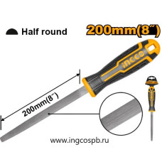 Напильник полукруглый 200 мм INGCO HSHF088P INDUSTRIAL