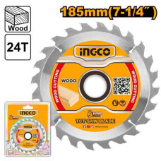 Диск пильный по дереву TCT 185х20 мм 24Т INGCO TSB118511 INDUSTRIAL